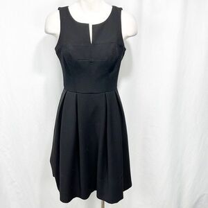 WHITE House Black Market Knee-Length A-Line Fit and Flare Black Dress size 2